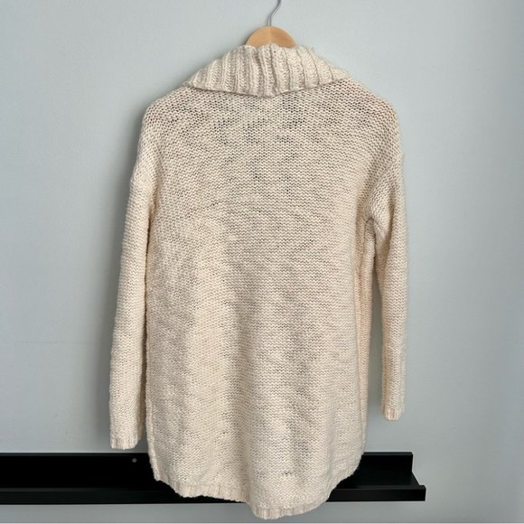 NWT LOFT long cream knit open-front cardigan XS/S - Picture 3 of 7